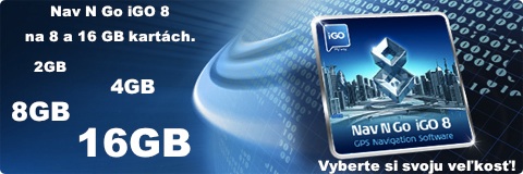 iGO 8 na 2, 4, 8, 16GB microSD kartách